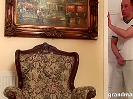 Old Hairy Granny Is Thirsty For A Young Cock