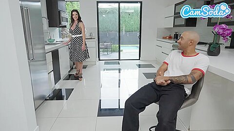 Big Ass Milf Asks Stepson To Jerk Off His Bbc And Gets Cum All Over Her Big Tits With Oliver Davis